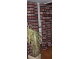 Cortina de Puerta estilo Jacquard Verde-Multicolor 155 x 220 cm
